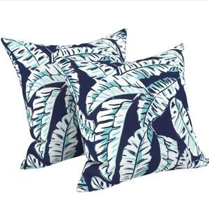 LVTXIII Baltic Palm Outdoor Waterproof Pillow Covers 18X18 "No Inserts"